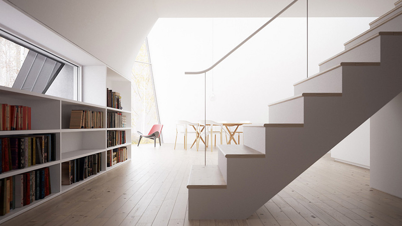 Illustration for article titled Minimalist A-Frame Cabin Is a Temple To Serenity and Relaxation